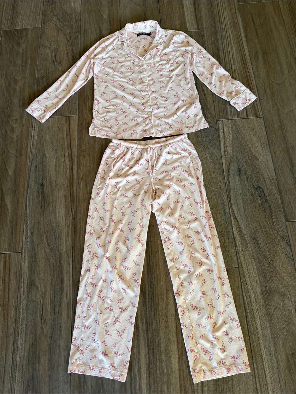 Lauren Ralph Lauren Lt Pink Floral Pajama Set-Soft. Women’s Small.